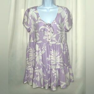 Kiwi + Punch Lilac and White Floral Women's Dress (647)